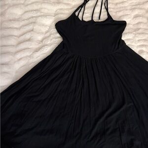 Elegant Black Strappy Dress